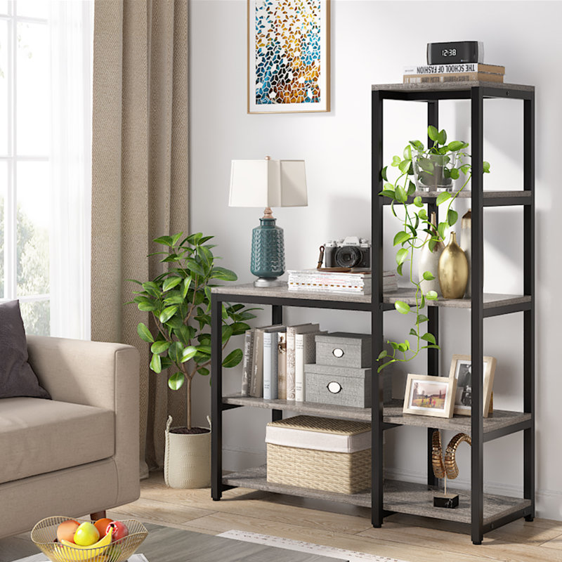 17 Stories Elizah Geometric Bookcase & Reviews Wayfair